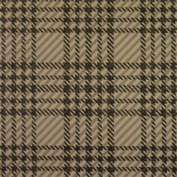 A close up of the fabric for a plaid jacket.