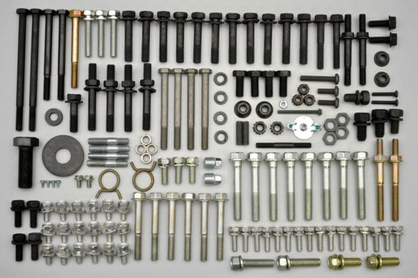 A large assortment of hardware is shown here.