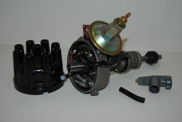 A close up of an ignition switch and other parts