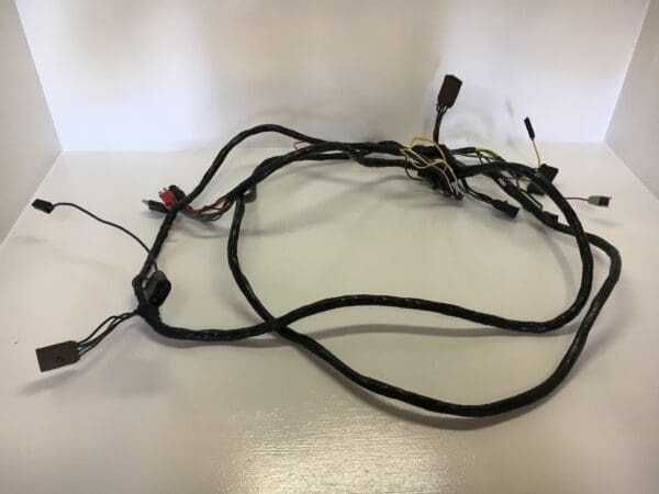 A wire harness with many wires on it